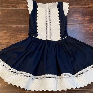 Apricot Navy Dress